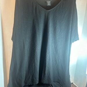 Calvin Klein Jeans Black Cold Shoulder Tunic Sz XXL